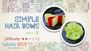 🔅[DIY] How to make a hair bow | Hair bow | hair bow tutorial | Todordor DIY