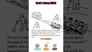 Would You Save A cheerful elderly man or Five energetic teenagers? #trolleyproblem #shorts #acheerfu