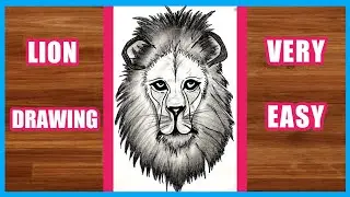 How to Draw a Lion Face | Easy and Simple Drawing for Beginners
