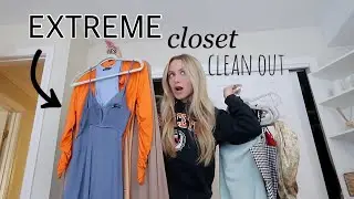 EXTREME CLOSET CLEAN OUT 2021! *decluttering my college clothes!*