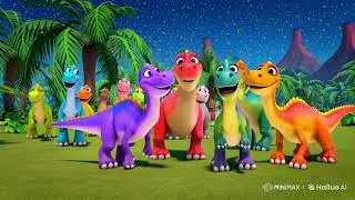🎵 Dino Dance Song for Kids! | Learn Animal Sounds & Movements