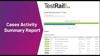 The Cases Activity Summary Report in TestRail