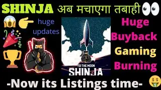 Good news👍Buyback + Burning👍wow खरीद लो 👌👌 |  Shinja coin updates  | Shinja today | Shinja news