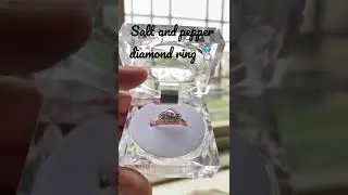 Salt and pepper diamond engagement ring 💍