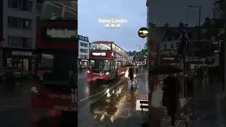Rainy Day in London 🌧 #london #rain #raining #shorts