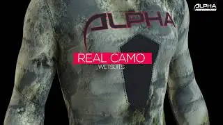 Spearfishing Equipment : ALPHA SPEARFISHING WETSUIT Camo - Freediving wetsuit