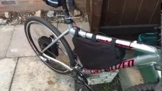 DIY electric bike from 18650 laptop batteries finished