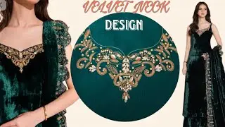 Velvet Neck Embroidery Pattern ✨ New Beads & Zardozi Hand Embroidery Work ( 2025 ) 