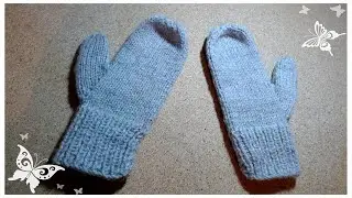 Moufles pour enfant (droitiers) #handmade #diy #вязание #knitting #tricot #tutorial