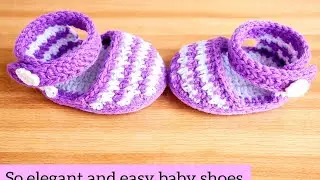 Easy Crochet Baby Shoes - Easy houndstooth pattern tutorial