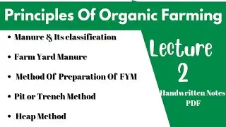 Manure | Bulky and Concentrated Organic Manure | B.Sc. Agriculture | Green Agri