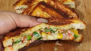 Veggie Corn Sandwich| वेजी कॉर्न सैंडविच आसान स्नैक सैंडविच रेसिपी 