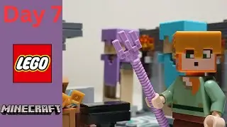 Building a Massive Lego Minecraft World! (Day7) The Armory