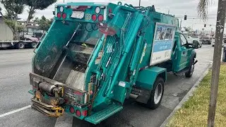 Tiny Rear Load Garbage Truck Eating City Trash - GoPro POV