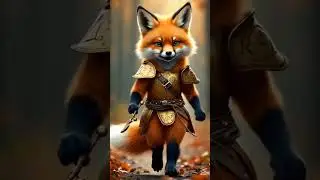 Cuteness Overload: Adorable Fox Warrior Model
