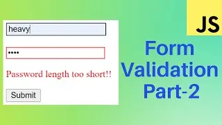 password length validation in javascript in hindi || Javascript tutorial for beginners - 38
