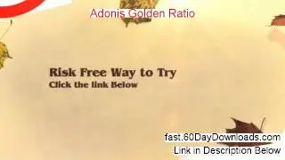 Adonis Golden Ratio 2.0 Review, Will It Work (and download link)