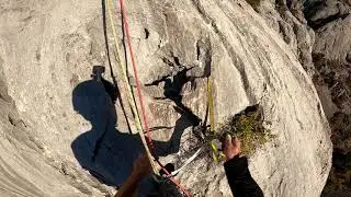 Rock climbing Le Cicale on O&scaron;trilice - Strogir