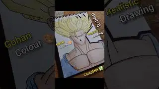 Gohan🔥colour drawing tutorial (Part-2)#viralshorsts#trendingshorts #dragonball#goku #animedrawing