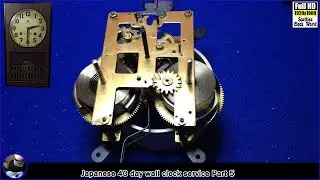 Japanese 40 day wall clock service and repair - reassembling the movement