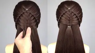 Easy Waterfall Braid Hairstyle For Wedding | Beautiful Half Up Half Down Hair Tutorial for Girls