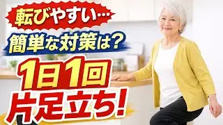   筋力とバランスを守る 今日からできる「片足立ち」#おばあちゃんでも分かる健康常識 #健康常識 #シニア健康 #炎症対策 #生活習慣病予防