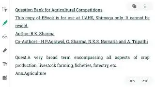 icar ug important agriculture questions 2020 | Exam preparation