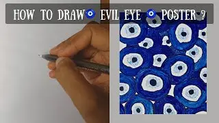 🧿 How to draw an Abstract evil Eye 🧿 Painting #kavera #art #drawing #painting #abstractart