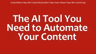 FranknAI Black Friday Offer FranknAI Review Black Friday Frankn AI Black Friday Offer FranknAI App
