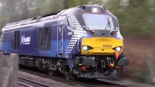 Rare!! Scotrail Class 68 '68006' passing over Lock Lane LC, Long Eaton 6Z97