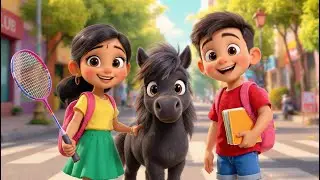 Brave Kids Save Rosie | Pony Rescue Story for Children | 3D Animation English