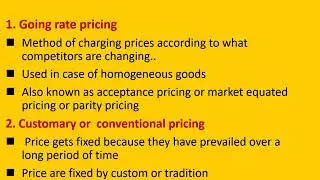 Pricing Policies Part 2 | Asst. Prof. RANJINI P