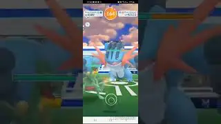 Pokemon Go-(1 on 1)Mega Swampert(超級巨沼怪) Raid Solo by only Mega Sceptile(no weather boost)3/12/22