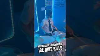 WELCOME TO HORRORWOOD!!❤️🩸ICE NINE KILLS👌🤩 @IceNineKills #drums #iceninekills