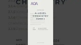 A-Level Chemistry AQA topic list