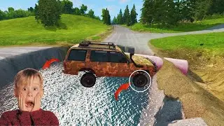 Trains vs Water Pit &ndash; BeamNG.Drive