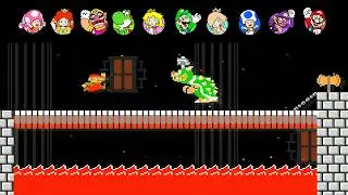 10 Mario Characters vs The Ultimate 4-Level Challenge! 🍄
