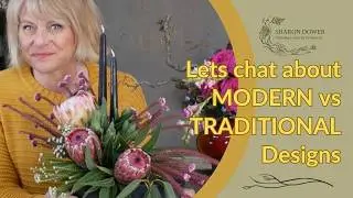 Lets compare a Traditional Arrangement to a Modern Design