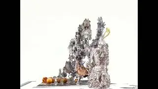 Surreal Biomechanical Confrontation &ndash; Walking Bread Concept Drawing of Industrial-Biological Fusion