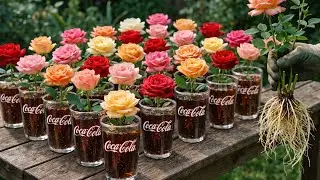 Только Coca-Cola! Укоренение черенков роз за ночь (100% натуральный продукт)