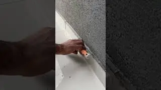 Sealing outside tile panels.عزل وتشطيب نعلات بلاط خارجي #tiles #painter #paintdamage