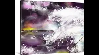 Abstract Art Painting/ Ocean Waves/ Krita Digital Art/ Easy for beginners