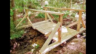 Rustic wood bridge