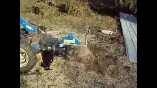 Caravaggi stump grinder on a BCS 850 diesel