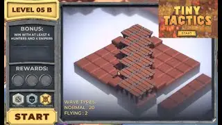 Tiny Tactics #35 Beach Level 05B - 4 Hunter & 4 Sniper - Nightmare