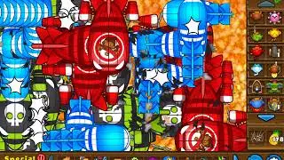 Bloons TD 5 -  Testing 'Ring of Fire' power (lev. 117 Mastery Hard)