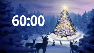 1 Hour (60 Minute) Christmas Countdown Timer with Music, Animated Animals & Christmas Tree