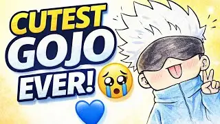 I Drew the CUTEST Gojo Chibi Ever 😭💙 | Anime Pencil Art