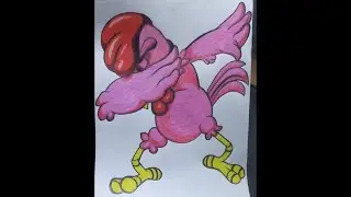 Dab chicken  cartoon 🐔🐓 - Draw chicken in Dabbing pose @DrawingCartoonsHowtoDraw