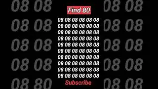 Find The Odd 80 #shorts #shortsfeed  #youtubeshorts #viral #trending #find #maths
